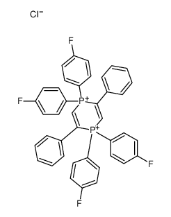 1,1,4,4-tetrakis(4-fluorophenyl)-2,5-diphenyl-1,4-diphosphinine-1,4-diium,chloride_39927-31-6