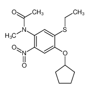 N-(4-Cyclopentyloxy-5-ethylsulfanyl-2-nitro-phenyl)-N-methyl-acetamide_3994-04-5