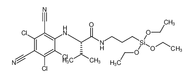 (S)-3-methyl-2-((2,3,5-trichloro-4,6-dicyanophenyl)amino)-N-(3-(triethoxysilyl)propyl)butanamide_399510-33-9