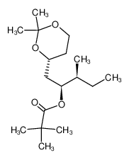 2,2-Dimethyl-propionic acid (1S,2S)-1-((R)-2,2-dimethyl-[1,3]dioxan-4-ylmethyl)-2-methyl-butyl ester_399565-73-2