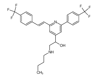 2-butylamino-1-[2-(4-trifluoromethyl-phenyl)-6-(4-trifluoromethyl-styryl)-pyridin-4-yl]-ethanol_39965-74-7