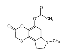 5-acetoxy-7-methyl-8,9-dihydro-7H-[1,4]oxathiino[3,2-e]indol-3-one_39984-14-0