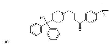 1-(4-tert-butylphenyl)-4-[4-[hydroxy(diphenyl)methyl]piperidin-1-ium-1-yl]butan-1-one,chloride_43076-44-4