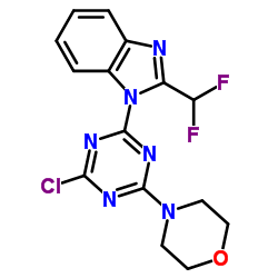 4-(4-Chloro-6-(2-(difluoromethyl)-1H-benzo[d]imidazol-1-yl)-1,3,5-triazin-2-yl)morpholine_475111-38-7