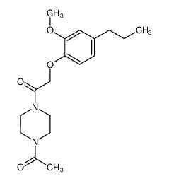 1-acetyl-4-[(2-methoxy-4-propyl-phenoxy)-acetyl]-piperazine_4921-23-7