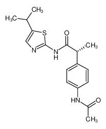 (2R)-2-[4-(acetylamino)phenyl]-N-(5-isopropyl-1,3-thiazol-2-yl)propanamide CAS:492445-31-5 manufacturer & supplier