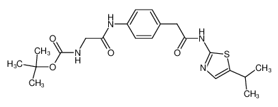 ({4-[(5-isopropyl-thiazol-2-ylcarbamoyl)-methyl]-phenylcarbamoyl}-methyl)-carbamic acid tert-butyl ester_492446-19-2