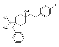 4-benzyl-4-(dimethylamino)-1-(4-fluorophenethyl)cyclohexan-1-ol_492461-66-2