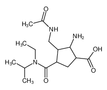 3-(acetamidomethyl)-2-amino-4-(ethyl(isopropyl)carbamoyl)cyclopentane-1-carboxylic acid_492461-89-9