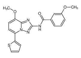 3-methoxy-N-(8-methoxy-5-(thiophen-2-yl)-[1,2,4]triazolo[1,5-a]pyridin-2-yl)benzamide_492469-19-9