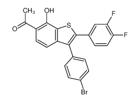 1-[3-(4-Bromo-phenyl)-2-(3,4-difluoro-phenyl)-7-hydroxy-benzo[b]thiophen-6-yl]-ethanone_492471-13-3