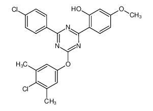 2-[4-(4-chloro-3,5-dimethyl-phenoxy)-6-(4-chloro-phenyl)-[1,3,5]triazin-2-yl]-5-methoxy-phenol_4925-00-2