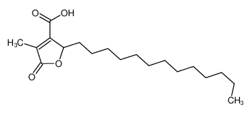 4-methyl-5-oxo-2-tridecyl-2H-furan-3-carboxylic acid_493-47-0