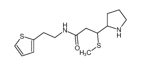3-methylsulfanyl-3-pyrrolidin-2-yl-N-(2-thiophen-2-yl-ethyl)-propionamide_493010-63-2