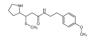 N-[2-(4-methoxy-phenyl)-ethyl]-3-methylsulfanyl-3-pyrrolidin-2-yl-propionamide_493010-77-8