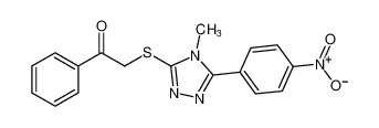 2-((4-methyl-5-(4-nitrophenyl)-4H-1,2,4-triazol-3-yl)thio)-1-phenylethan-1-one_493027-70-6