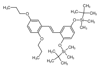 (E)-1-{2,5-bis[tert-butyldimethylsilyloxy]phenyl}-2-(2,5-dipropoxyphenyl)ethene_493036-99-0
