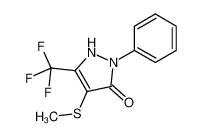 4-methylsulfanyl-2-phenyl-5-(trifluoromethyl)-1H-pyrazol-3-one_493037-84-6