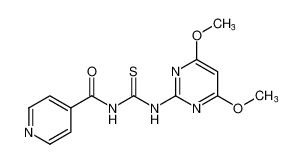 N-((4,6-dimethoxypyrimidin-2-yl)carbamothioyl)isonicotinamide_493039-73-9