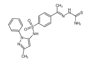 3-methyl-1-phenyl-5(4-(acetyl thiosemicarbazone-1-yl)benzene sulfonamido)pyrazole_494189-75-2