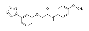 N-[4-(methyloxy)phenyl]-2-{[3-(1H-tetrazol-1-yl)phenyl]oxy}acetamide_494197-70-5