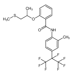 N-(2-methyl-4-(perfluoropropan-2-yl)phenyl)-2-((1-(methylthio)propan-2-yl)oxy)benzamide_494207-88-4