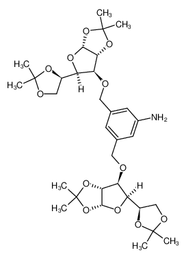 3,5-Bis-[(3aR,5R,6S,6aR)-5-((R)-2,2-dimethyl-[1,3]dioxolan-4-yl)-2,2-dimethyl-tetrahydro-furo[2,3-d][1,3]dioxol-6-yloxymethyl]-phenylamine_494211-70-0