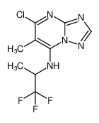 5-chloro-6-methyl-N-(1,1,1-trifluoropropan-2-yl)-[1,2,4]triazolo[1,5-a]pyrimidin-7-amine_494214-45-8