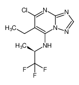 (R)-5-chloro-6-ethyl-N-(1,1,1-trifluoropropan-2-yl)-[1,2,4]triazolo[1,5-a]pyrimidin-7-amine_494214-78-7