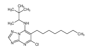 5-chloro-N-(3,3-dimethylbutan-2-yl)-6-octyl-[1,2,4]triazolo[1,5-a]pyrimidin-7-amine_494215-08-6