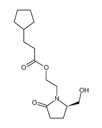 (2R)-1-(2-(3-Cyclopentylpropanoyloxy)ethyl)-2-hydroxymethylpyrrolidin-5-one_494224-56-5