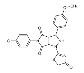 5-(4-Chloro-phenyl)-3-(4-methoxy-phenyl)-1-(4-oxo-4,5-dihydro-thiazol-2-yl)-tetrahydro-pyrrolo[3,4-c]pyrazole-4,6-dione CAS:494583-06-1 manufacturer & supplier