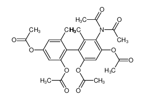 5-Diacetamino-2.4.2'.4'-tetraacetoxy-6.6'-dimethyl-biphenyl_4947-13-1
