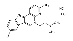 2-(8-chloro-3-methyl-5H-indolo[3,2-c][1,8]naphthyridin-5-yl)-N,N-dimethylethan-1-amine dihydrochloride_494748-72-0