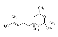 1,3-Dioxane, 2,2,4,6-tetramethyl-4-(4-methyl-3-pentenyl)-, (4S,6S)-_494764-79-3