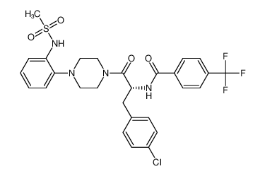 N-[(1R)-1-[(4-chlorophenyl)methyl]-2-(4-{2-[(methylsulfonyl)amino]phenyl}piperazinyl)-2-oxoethyl][4-(trifluoromethyl)phenyl]carboxamide_494781-81-6