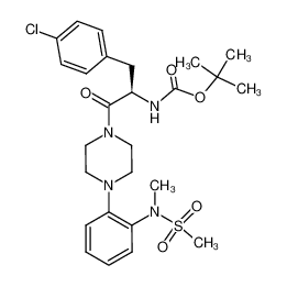 N-[(1R)-1-[(4-chlorophenyl)methyl]-2-(4-{2-[methyl-(methylsulfonyl)amino]phenyl}piperazinyl)-2-oxoethyl]-(tert-butoxy)carboxamide_494782-33-1