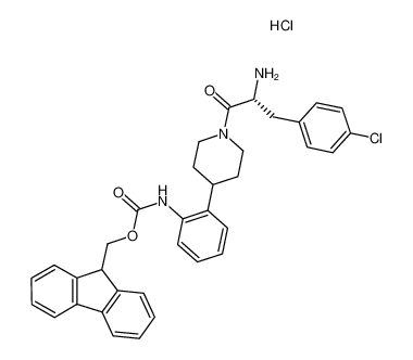 N-(2-{1-[(2R)-2-Amino-3-(4-chlorophenyl)propanoyl](4-piperidyl)}phenyl)(fluoren-9-ylmethoxy)carboxamide hydrochloride_494796-02-0
