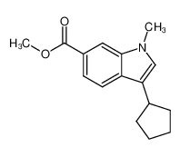3-cyclopentyl-1-methylindole-6-carboxylic acid methyl ester_494799-38-1