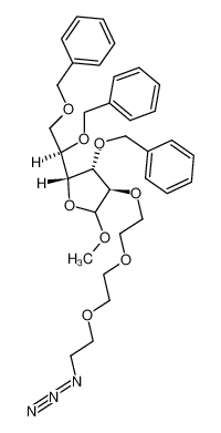 methyl 3,5,6-tri-O-benzyl-2-O-{2-[2-(2-azidoethoxy)]ethoxy}ethyl-α,β-D-glucofuranoside_494800-87-2