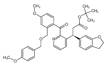 tert-butyl (3S)-3-{2-[4-methoxy-2-(4-methoxy-benzyloxymethyl)benzoyl]-3-pyridinyl}-3-(2,3-dihydro-1-benzofuran-6-yl)propanoate_494841-87-1