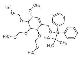 tert-Butyl-((3R,4R,5S,6R)-3-methoxy-4,5,6-tris-methoxymethoxy-cyclohex-1-enylmethoxy)-diphenyl-silane_494860-32-1