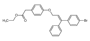 (E)-{4-[3-(4-bromo-phenyl)-3-phenyl-allyloxy]-phenyl}-acetic acid ethyl ester_494865-35-9