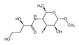 methyl 4-(3-deoxy-L-glycero-tetronamido)-3-fluoro-3,4,6-trideoxy-α-D-mannopyranoside_494869-24-8