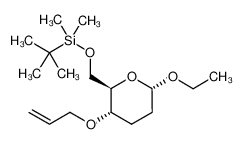 ethyl 4-O-allyl-6-O-tert-butyldimethylsilyl-2,3-dideoxy-α-D-erythro-hexopyranoside_495379-03-8