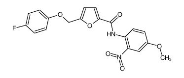 5-((4-fluorophenoxy)methyl)-N-(4-methoxy-2-nitrophenyl)furan-2-carboxamide_495386-18-0