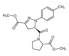 methyl 5-(S)-[2-(S)-(methoxycarbonyl)-2,3,4,5-tetrahydropyrrol-1-ylcarbonyl]-1-(4-methylphenyl)-4,5-dihydropyrazole-3-carboxylate_495393-70-9