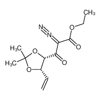 ethyl (4S,5S)-3-[2,2-dimethyl-5-vinyl(1,3-dioxolan-4-yl)]-2-diazo-3-oxopropanoate_495397-64-3