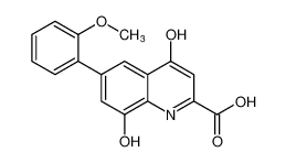 2-Quinolinecarboxylic acid, 4,8-dihydroxy-6-(2-methoxyphenyl)-_495410-57-6