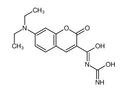 N-carbamoyl-7-(diethylamino)-2-oxochromene-3-carboxamide_49556-25-4